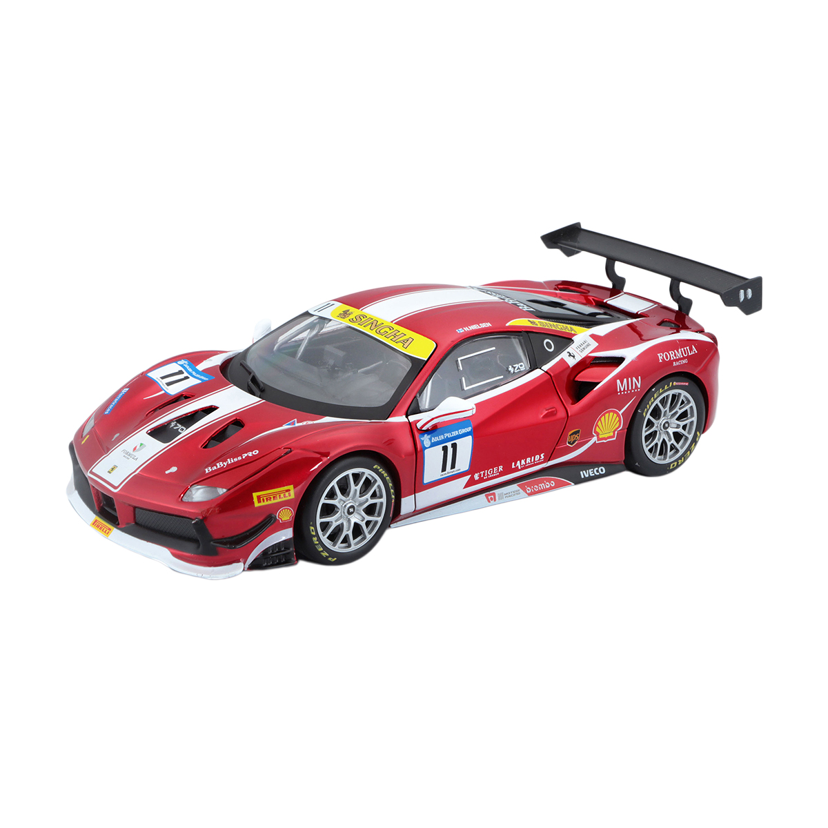 Автомодель Bburago Ferrari 488 Challenge, 1:24, червона, від 3 років, 9*19*5 см (18-26308)